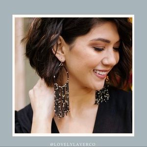 Boho Beaded Tassel Earrings NWT